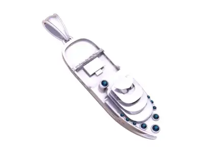 Emerald Luxury Yacht Pendant 3D Printable Jewelry Model 3D print model