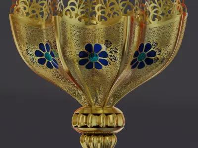 Moroccan bohemian chandelier 3D model