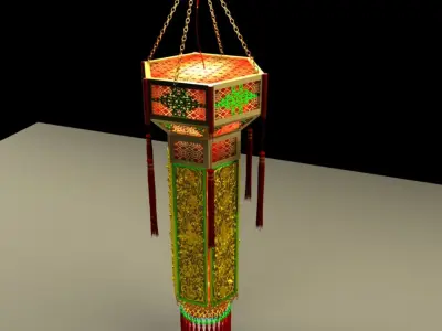 Chinese Palace Lantern 3D model 19