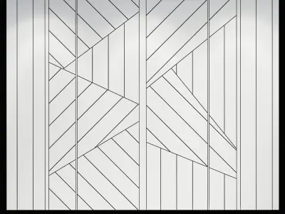 Decorative wall panel and headboard 3D model