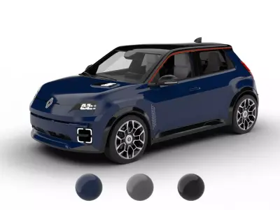 Renault 5 E-Tech Roland-Garros 2025 3d model 3D model