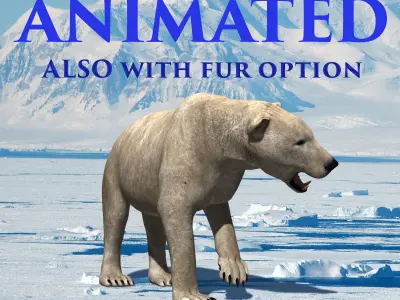 3D animated Wild Bear Pack 3D model
