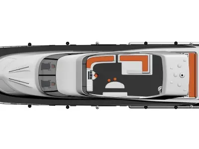 luxury yacht 3D model  3D model