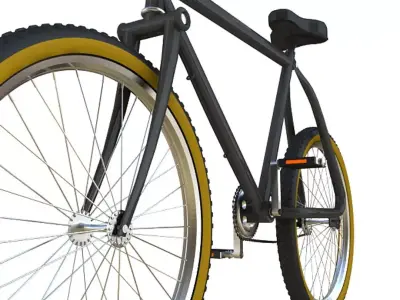 Fixed Gear Bicycle Low-poly 3D model