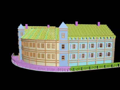 Medieval House 42 3D print model 3D model