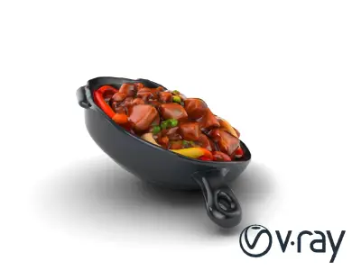 Sizzling Fajita Platter Skillet 3D model pack Low-poly 3D model