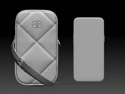 Balenciaga Phone Holder Low-poly 3D model