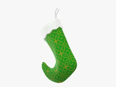 Gift Christmas stocking 04 3D model