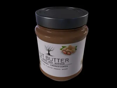 Food for sport-Nut Butter-GAME READY PBR Low-poly 3D model