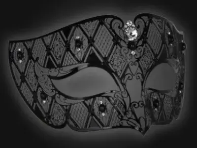 Luxury Gothic Horned Masquerade Smoking Mask  3D Printable STL 3D print model