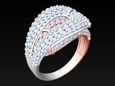Diamond Ring - Womens Rings - N4438 3D print model