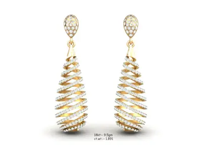 Women earrings 3D print model