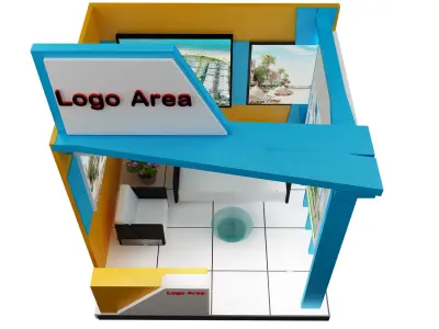 Booth Exhibition Stand a166 3D model
