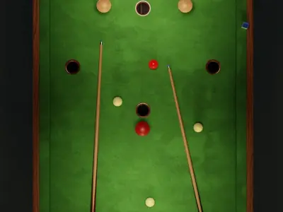 1930s Jelkes Bar Billiards Table 3D model