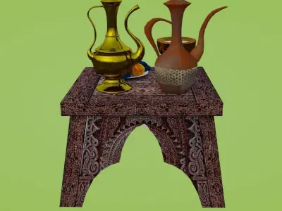 Fruit Table - Low Poly Game Ready Low-poly 3D model