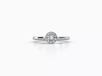 ZDR0100 oval diamond engagement ring 3D print model