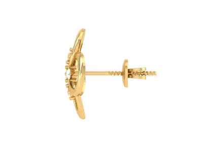 Women Stud Earrings 3dm STL OBJ FBX Renders Details 3D print model