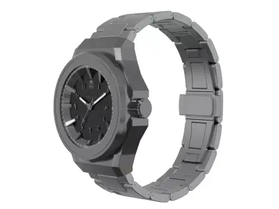 Silver Watch With Various Dial Variations 3D model
