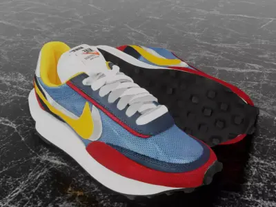 SACAI X NIKE LDV WAFFLE 3D SHOES Low-poly 3D model