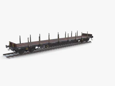CFR Flat Rail Car v3 3D model