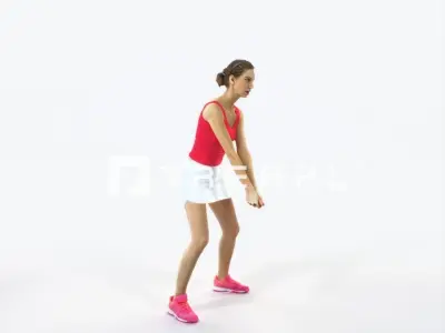 Aspiration 15H Digging Sports Woman Low-poly 3D model