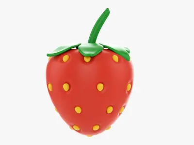 Strawberry stylized 3D model