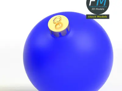 Christmas balls set 3D model buy