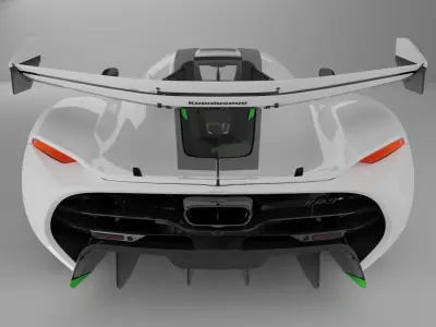 Koenigsegg Jesko 2020 Full Rigged Low-poly 3D model