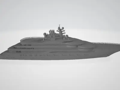Superyacht Dilbar print ready 3D model 3D print model
