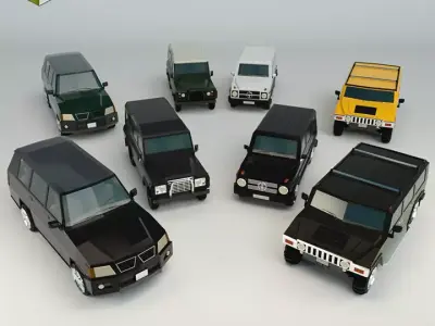 Low Poly SUV Pack 01