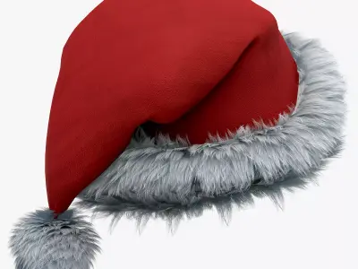 Low Poly Santa Hat Low-poly 3D model