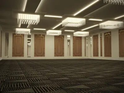Hotel Ballroom  and Convention Center 3D model