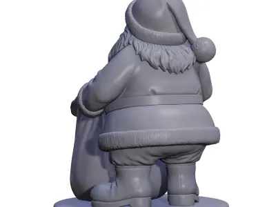 Santa Claus with a Gift Sack 3D print model