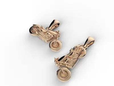 motorbike pendant 3D print model