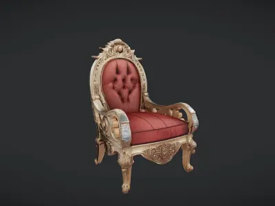 ornate luxury armchair 3D model