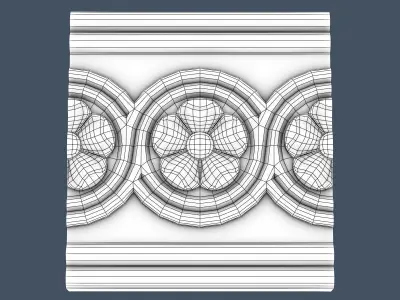 Frieze decorative crown moulding 3D model