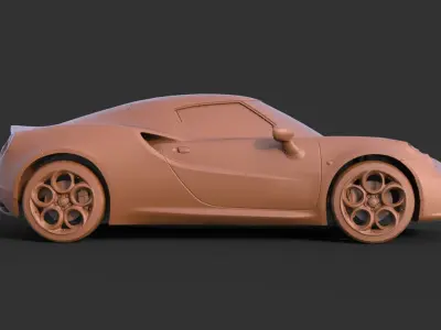 Alfa Romeo 4C 3D print model