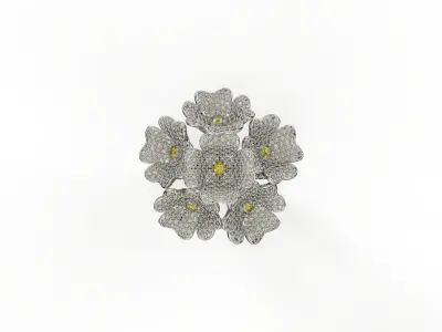 FLOWER RING Free 3D print model