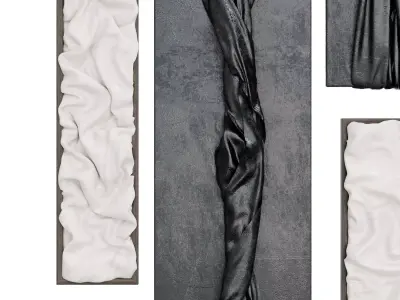 sculptural wall art pieces 3D model