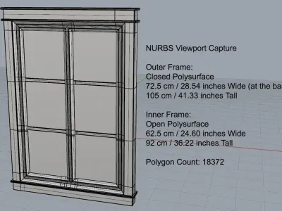 Small Rectangular Window 3D model