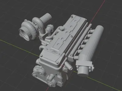 FG FPV barra turbo engine 1 piece 3D print model