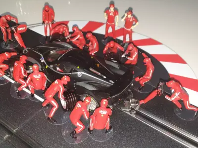 STLs of Formula 1 Pit Crew for slot car 132 3D print model