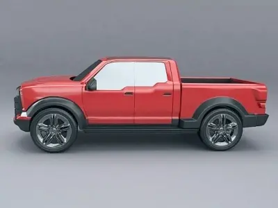 Pickup truck concept restyled 3D model