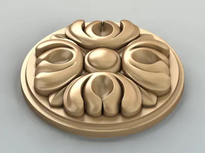 Round rosette 040 3D model