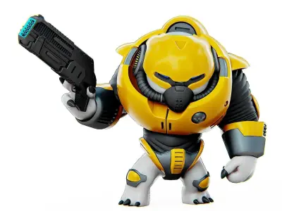 ALIEN TROOPER 6-V Rigged for Unreal Engine - Unity - MIXAMO 3D model