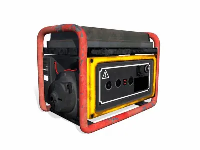Electric Generator Portable Low-poly 3D model