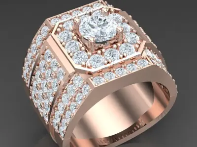 Luxury Men Rings Designs 4MR023 3D print model