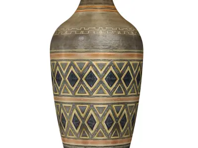 Rustic Country Western European Provence Style Table Lamp 3D model