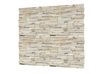 Wood Fragments Wall Panel 3D model