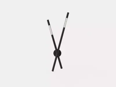 Hendrix Wall Lamp - Dark Bronze - Double Low-poly 3D model